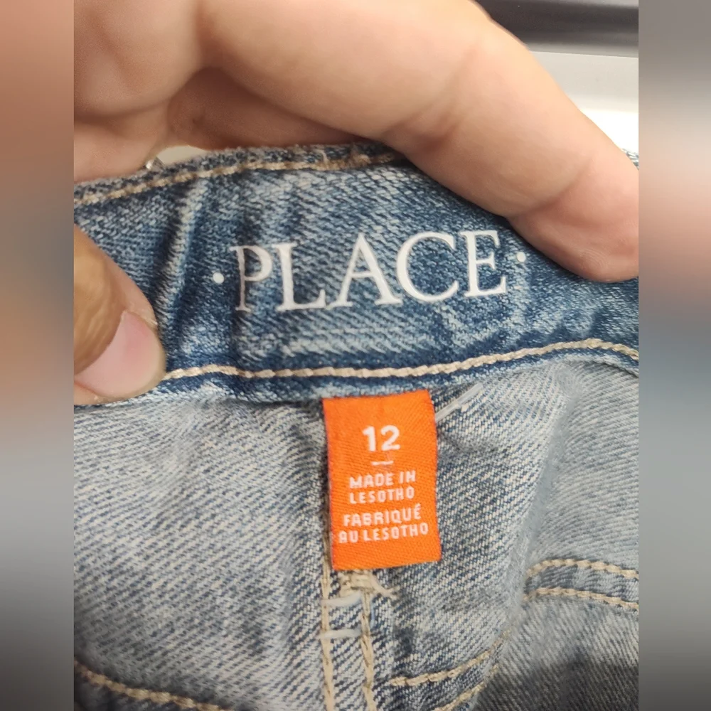 The Children's Place Distressed Light Blue Denim Shorts Size Boys 12